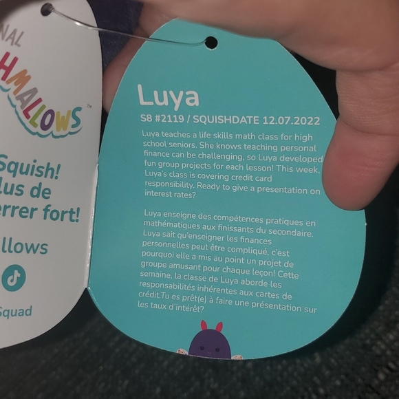 Squishmallow - Luya 8 inch Hot Topic Exclusive BNWTS - Rare - Picture 3 of 4